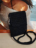 Стильна    в'язана сумка ручної роботи для телефону, фото 9