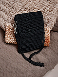 Стильна    в'язана сумка ручної роботи для телефону, фото 4