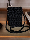 Стильна    в'язана сумка ручної роботи для телефону, фото 7
