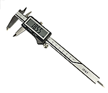 Штангенциркуль цифровий KM-DSKA-150 з бігунком, 0-150/0,01 мм; ±0.02 мм, IP67, металевий корпус, фото 5