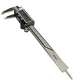 Штангенциркуль цифровий KM-DSKA-150 з бігунком, 0-150/0,01 мм; ±0.02 мм, IP67, металевий корпус, фото 2