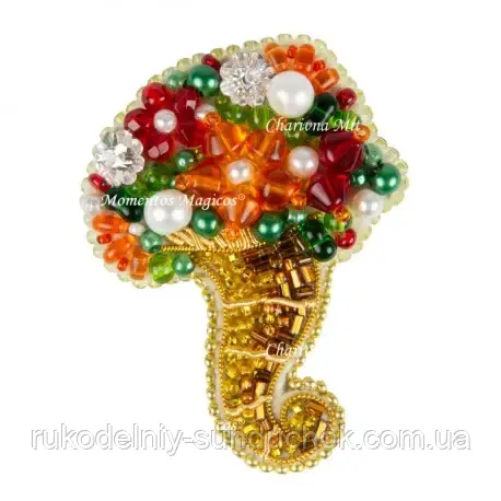 Набір для виготовлення брошки Crystal Art БП-311 Ріг достатку, фото 1