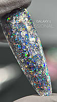 Гель для дизайна ногтей Saga Galaxy Glitter Gel №01 8 мл