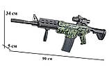 Автомат дитячий на поролонових кулях, акум. 7.4V з прицілом, довжина 90 см, фото 10