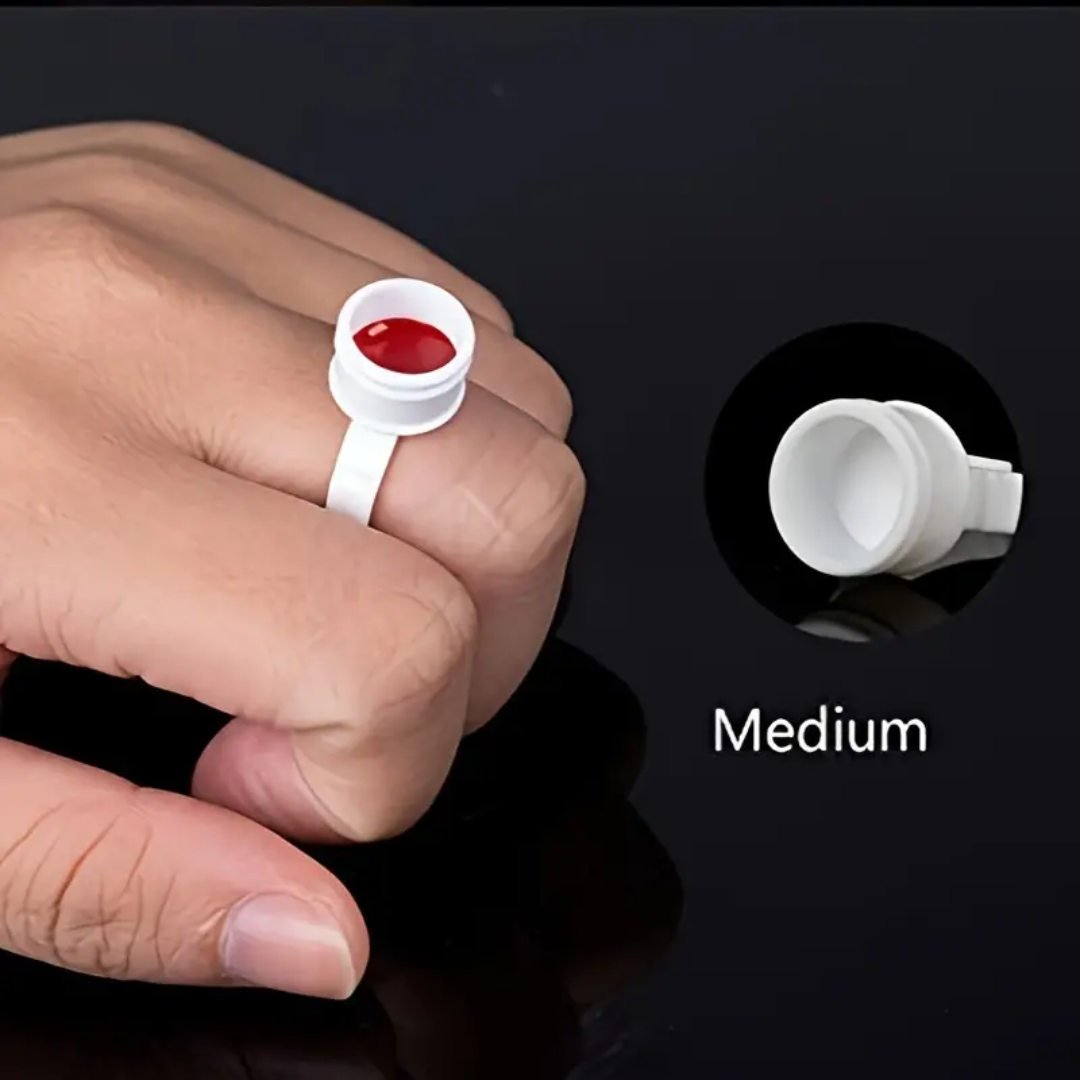 Кільце для клею, пігментів, фарби | Біле | Середнє (М), фото 1