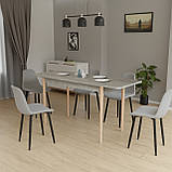 Розсувний стіл Неман МОНО прямокутний Бетон/Лак, фото 4