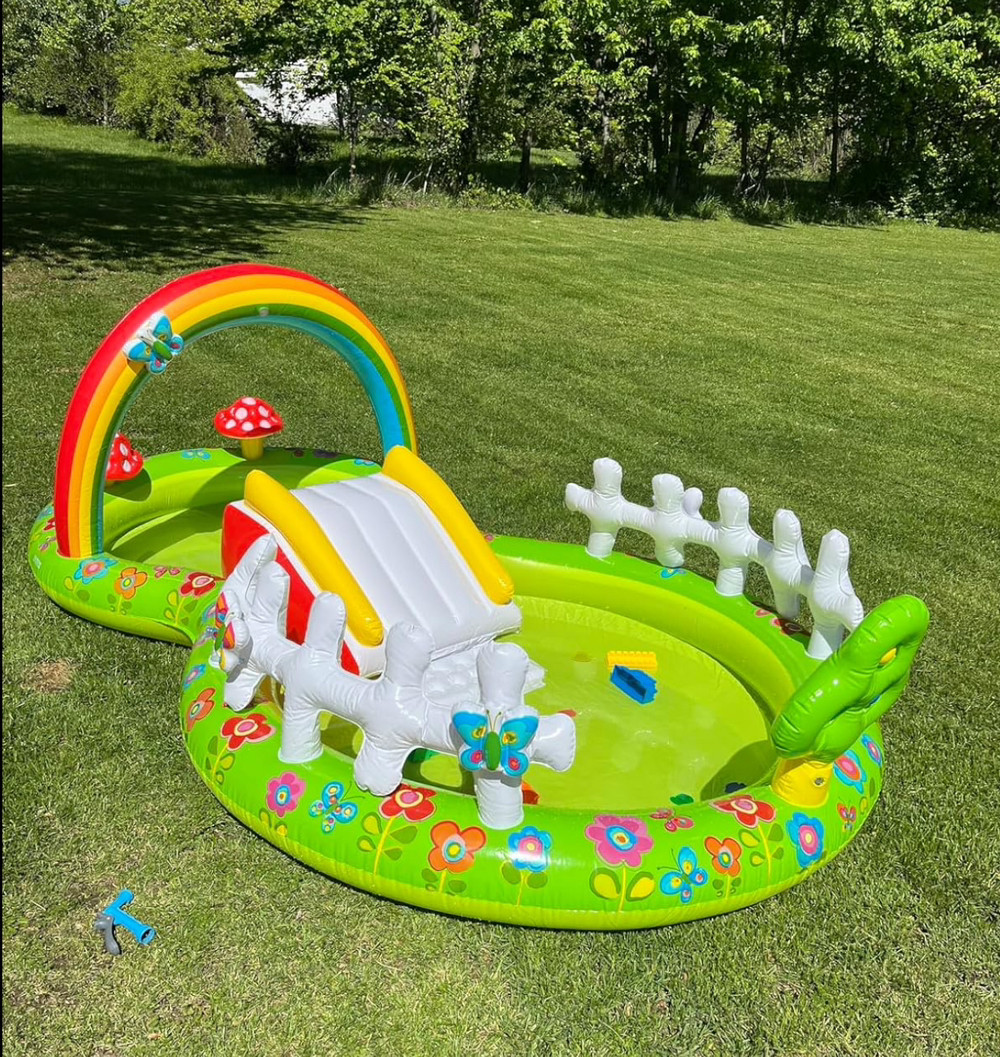 Ігровий центр INTEX "МІЙ САД" з гіркою та фонтаном в коробці 57154 р.290*180*104см, фото 1