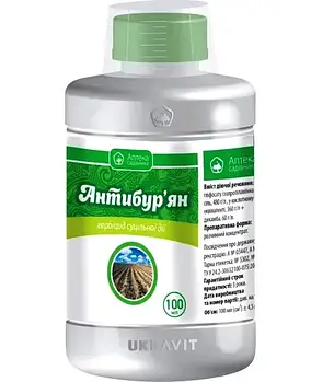 Гербіцид суцільної дії Антибур'ян 100 мл для знищення бур'янів, Ukravit