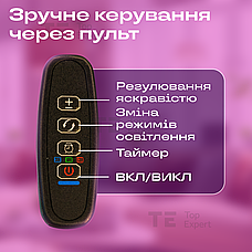 Фітолампа світлодіодна для росту рослин розсади 4 лампи з таймером 3 колірні режими на прищіпці USB, фото 3