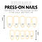 Накладні нігті 24 шт.+ клейові стики та міні-пилочка для нігтів, типси мигдаль для манікюру, фото 5