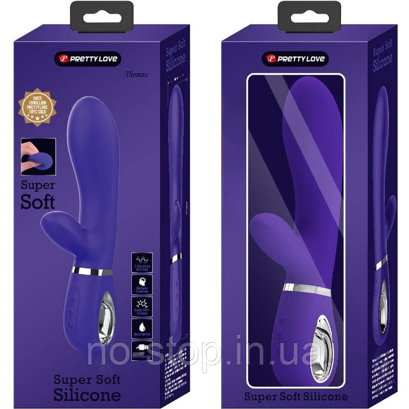 Вібратор PRETTY LOVE THOMAS USB PURPLE 7 function, фото 1