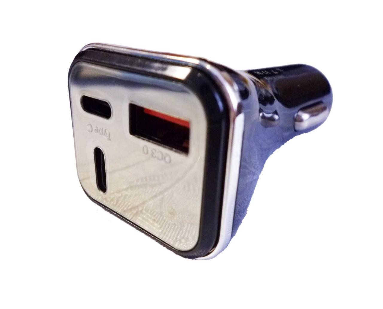 Зарядне в прикурювач Type C й USB HZ HC13