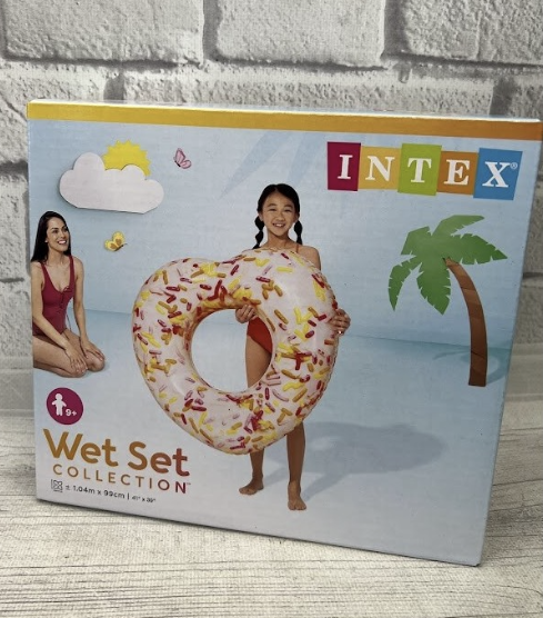 Надувний вініловий круг для дітей Intex 56253 "Donat Heart"