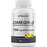 Омега-3 Sporter Omega 3 Premium Concentrate 750 mg EPA&DHA - 60 софт гель, фото 2