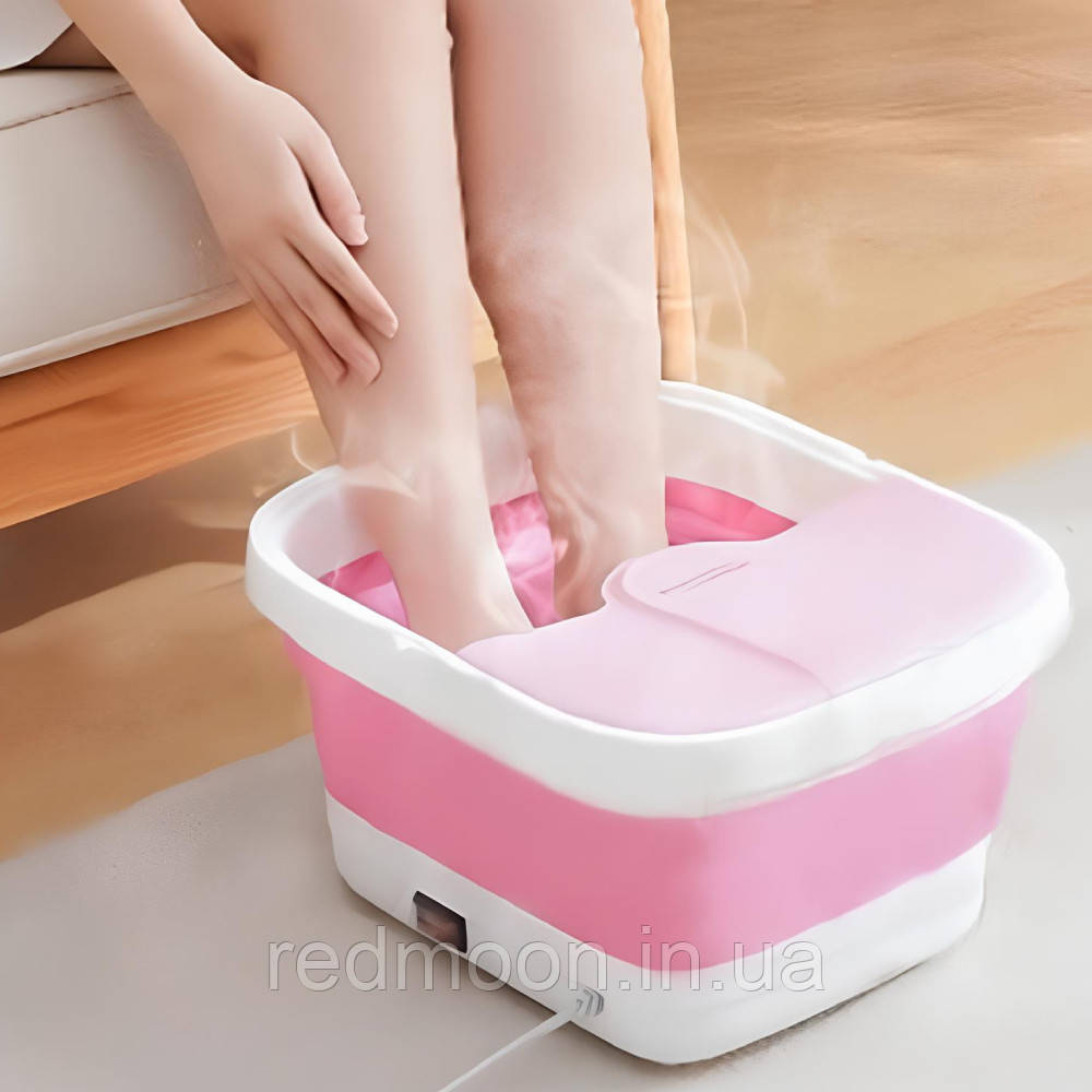 Гідромасажна ванна для ніг 5л Multifunction Footbath, RF 368Z, Рожевий / Складана ванна для ніг з підігрівом, фото 1