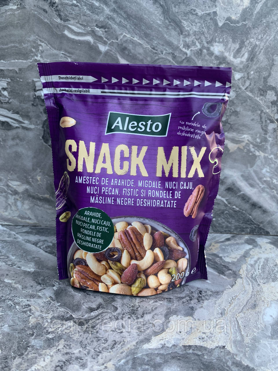 Alesto Snack mix мікс горіхів з оливками 200 грм, фото 1