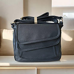 Сумка мессенджер жіноча Betty Pretty зі шкіри синя 941RBLUE