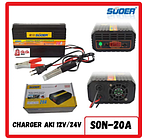 Зарядний пристрій автомобільного акумулятора Suoer SON-20A+ 12V/24V