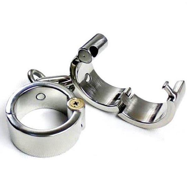 Кайдани на ноги / Сталеві наножники унісекс для БДСМ-ігор