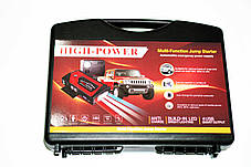 Пуско зарядний пристрій для машини 4хUSB+Фонарик копресор Car jump starter 20000 mAh Power Bank, фото 3