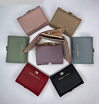 Гаманець жіночий 10,6*9,3 см на кнопці зі штучної шкіри у різних кольорах Balisa