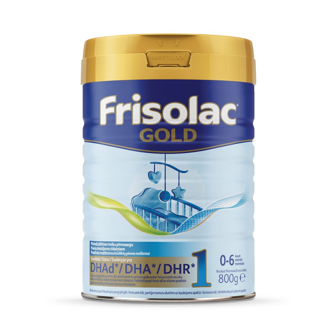 Суміш суха молочна початкова Frisolac Gold 1 для дітей від 0 до 6 місяців,  800 гр