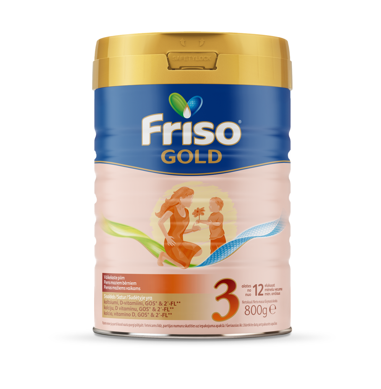 Суміш суха молочна початкова Friso Gold 3 для дітей від 12 місяців,  800 гр