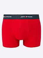 Боксери John Frank набір 3 штуки розмір S темно-сині-червоні-сірі, фото 4