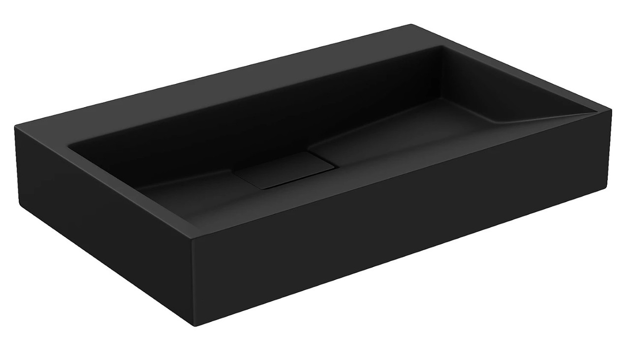 Умивальник (раковина) MEXEN AVA 60 BLACK MATT B/O накладний підвісний *