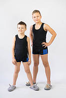 Майка черная для мальчика трикотажная