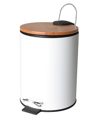 Кошик для сміття YOKA VINI WHITE BAMBOO 3л. для ванної кімнати *