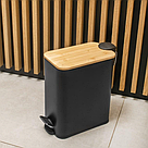 Кошик для сміття YOKA MOBY BLACK BAMBOO 5л. для ванної кімнати, фото 4