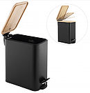 Кошик для сміття YOKA MOBY BLACK BAMBOO 5л. для ванної кімнати, фото 7