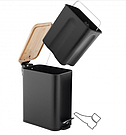 Кошик для сміття YOKA MOBY BLACK BAMBOO 5л. для ванної кімнати, фото 8