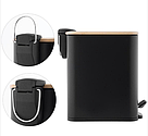 Кошик для сміття YOKA MOBY BLACK BAMBOO 5л. для ванної кімнати, фото 3