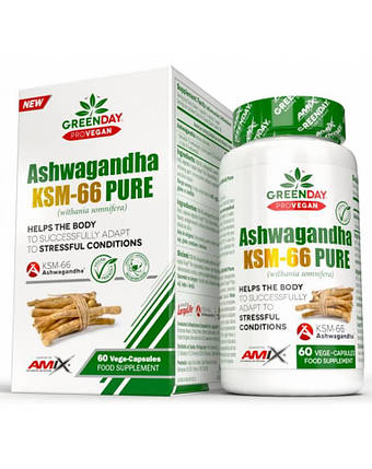 Amix Ashwagandha KSM-66 60 Caps, фото 1