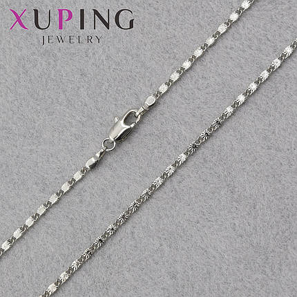 Цепочка Xuping Jewerly длина 60 см ширина 2 мм медицинское золото декоративное плетение застёжка карабин, фото 1
