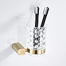 Склянка для зубних щіток REA 322224B BRUSHED GOLD, фото 5
