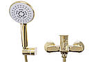 Змішувач для ванни та душу REA MAYSON GOLD настінний з виливом *, фото 3