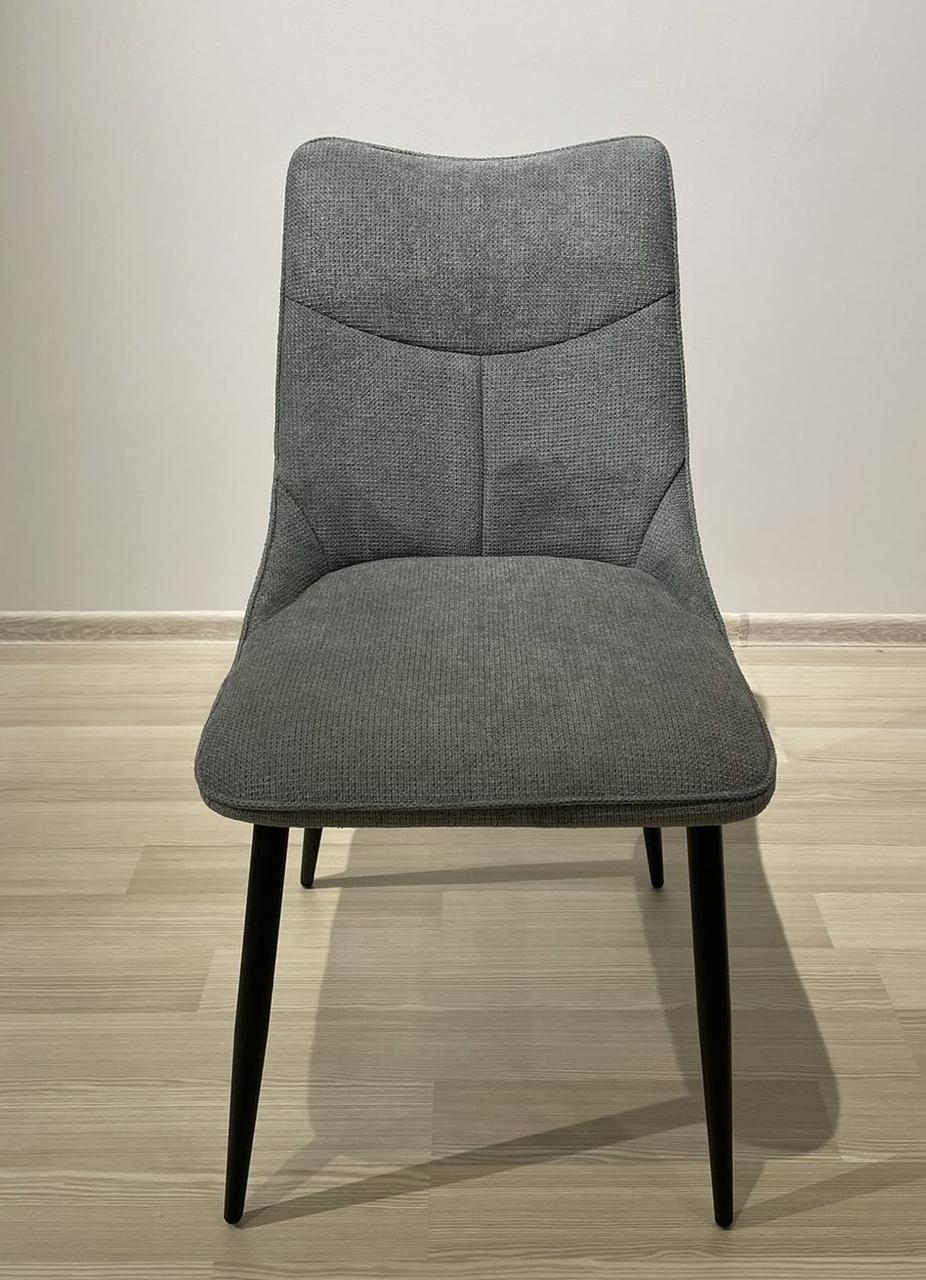 Обідній стілець KELVIN Tes Mobili, колір сірий/ніжки чорні