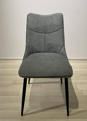 Обідній стілець KELVIN Tes Mobili, колір сірий/ніжки чорні, фото 1