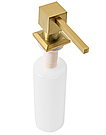Врізний дозатор для рідини REA BRUSHED GOLD 330мл. квадратний *, фото 6
