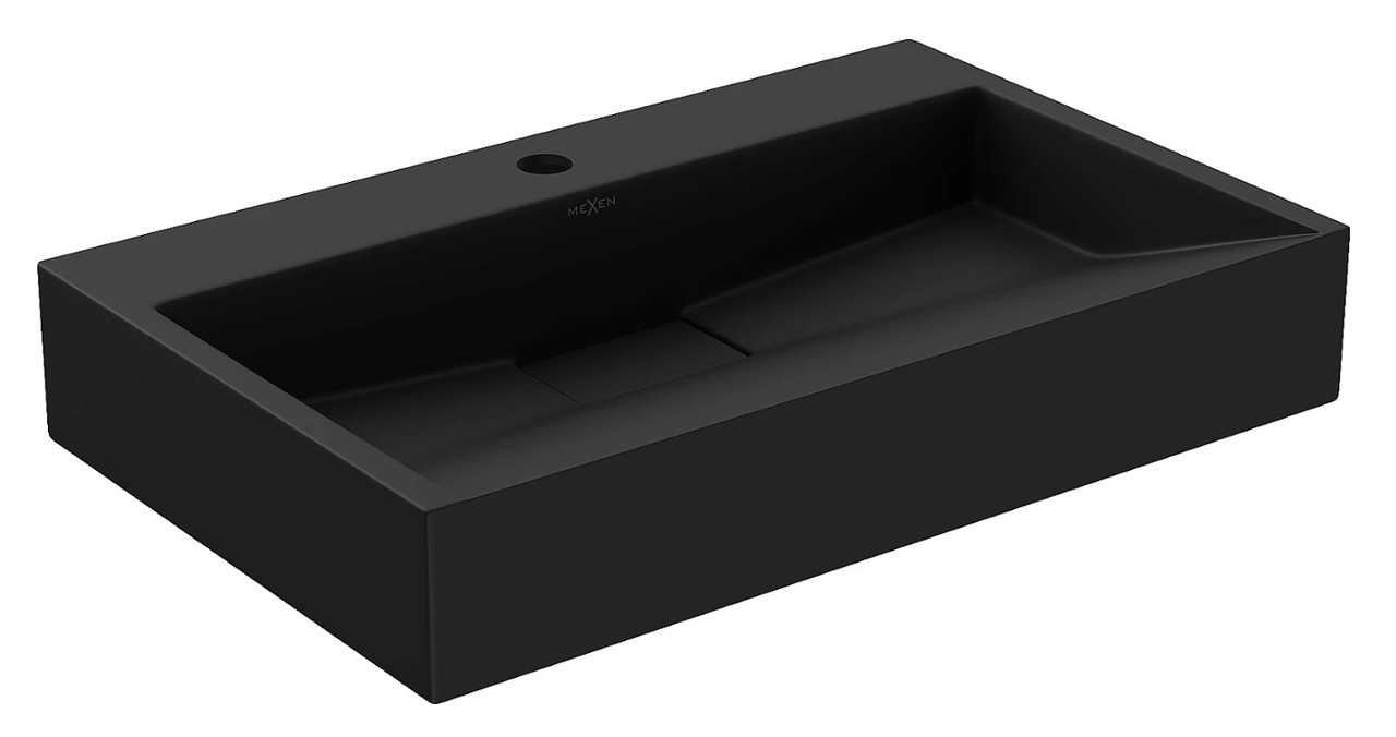 Умивальник (раковина) MEXEN AVA 60 BLACK MATT 1/O накладний підвісний
