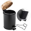 Кошик для сміття YOKA BIN BLACK BAMBOO 3л. для ванної кімнати, фото 6