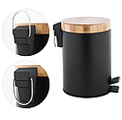 Кошик для сміття YOKA BIN BLACK BAMBOO 3л. для ванної кімнати, фото 3