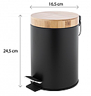 Кошик для сміття YOKA BIN BLACK BAMBOO 3л. для ванної кімнати, фото 4