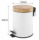 Кошик для сміття YOKA BIN WHITE BAMBOO 3л. для ванної кімнати *, фото 3