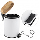 Кошик для сміття YOKA BIN WHITE BAMBOO 3л. для ванної кімнати *, фото 6