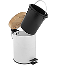 Кошик для сміття YOKA BIN WHITE BAMBOO 3л. для ванної кімнати *, фото 7