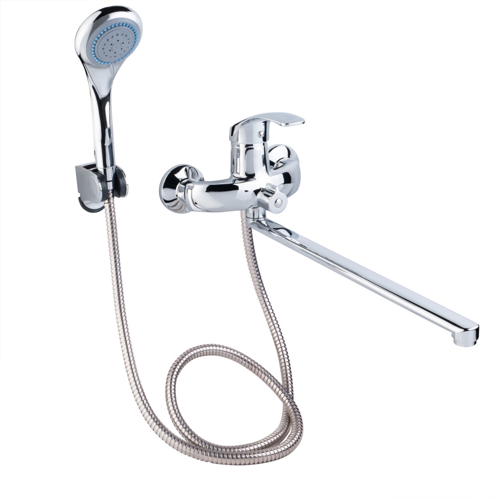 Змішувач для ванни Lidz Mars 005 з поворотним виливом (з душовим гарнітуром) (k40) LDMAR005CRM34853 Chrome Krash Твій Вибір, фото 1